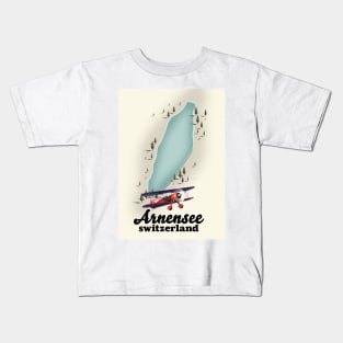 lake Arnensee switzerland map Kids T-Shirt